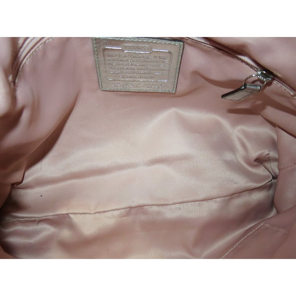 Coach 2012 Poppy Grey & Silver Metallic Signature Hippie Jacquard Bag Pushlock - Picture 7 of 14